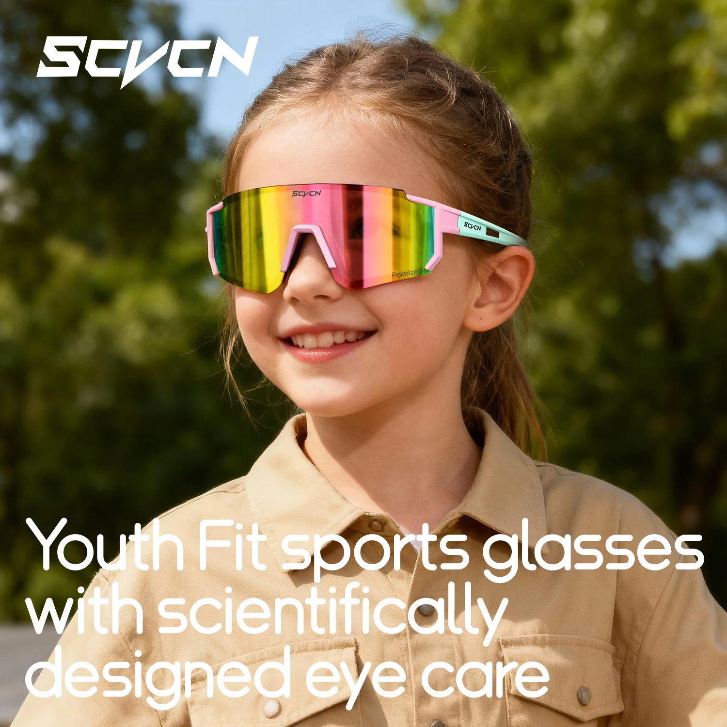 SCVCN New Photochromic Children Cycling Glasses Outdoor Sports Teenager Sunglasses Kids Road Bikes Cycling Eyewear UV400 Goggles
