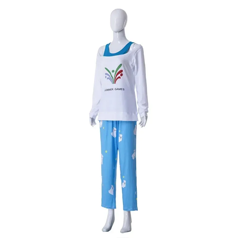 

New 2025 Game Overwatch Cosplay Costume Mei Cos Clothing Polar Bear Long-Sleeved Cute Pajamas Full Set Blue Pajama Sets☆★☆★qq