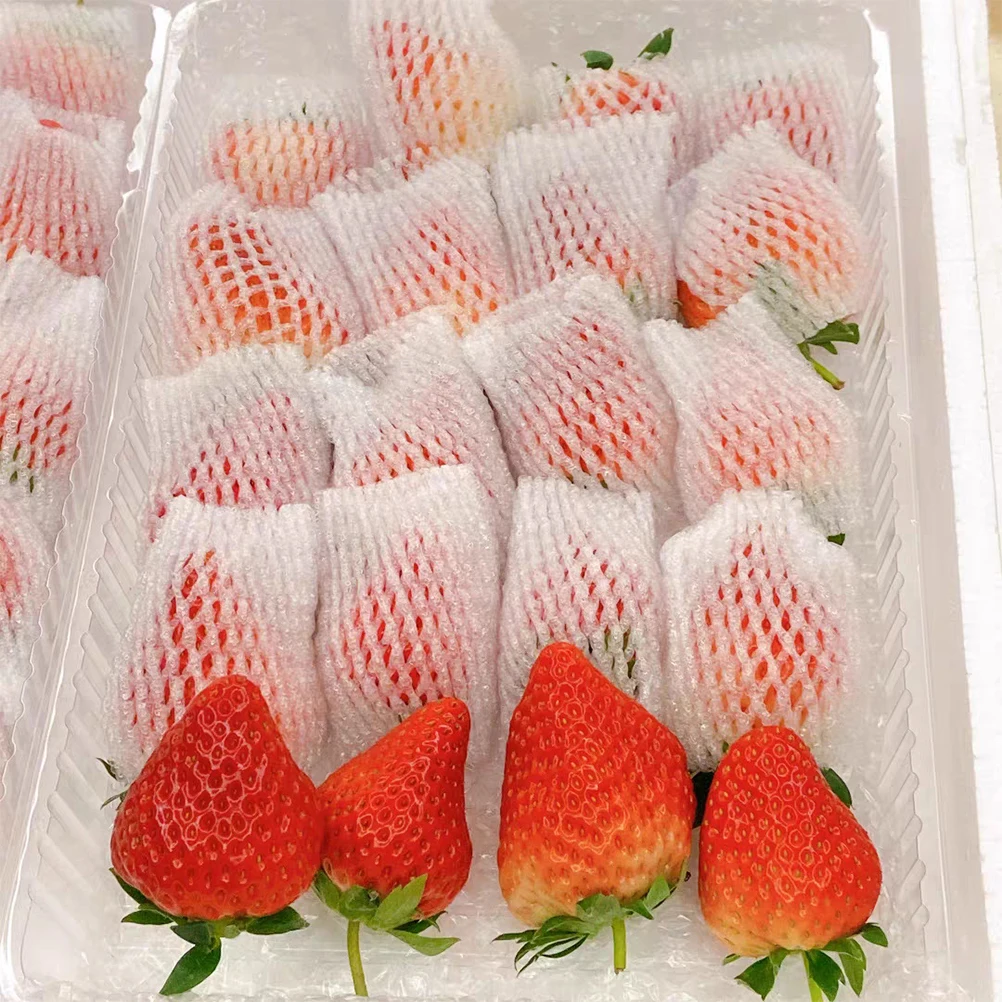 

1200pcs Fruit Net Mesh Bags White Pearl Cotton Packing for Strawberries Oranges 6x5 Transport Shockproof Protection Gardening