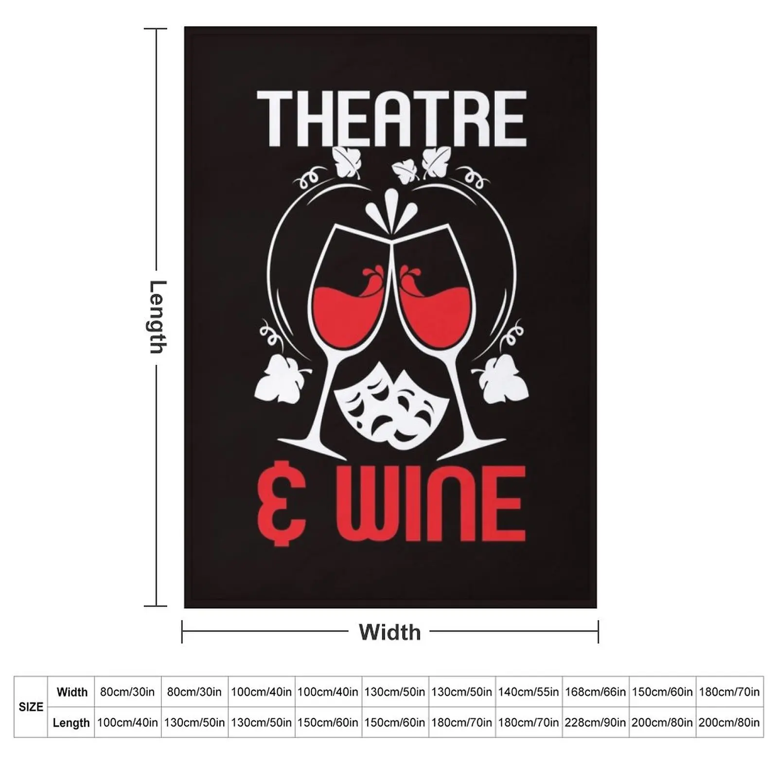 Theatre Geek Fan Wine Lover Drama Acting Actor Actress Show Throw Blanket Furrys For Sofa Thin sofa bed Luxury St Bed Blankets