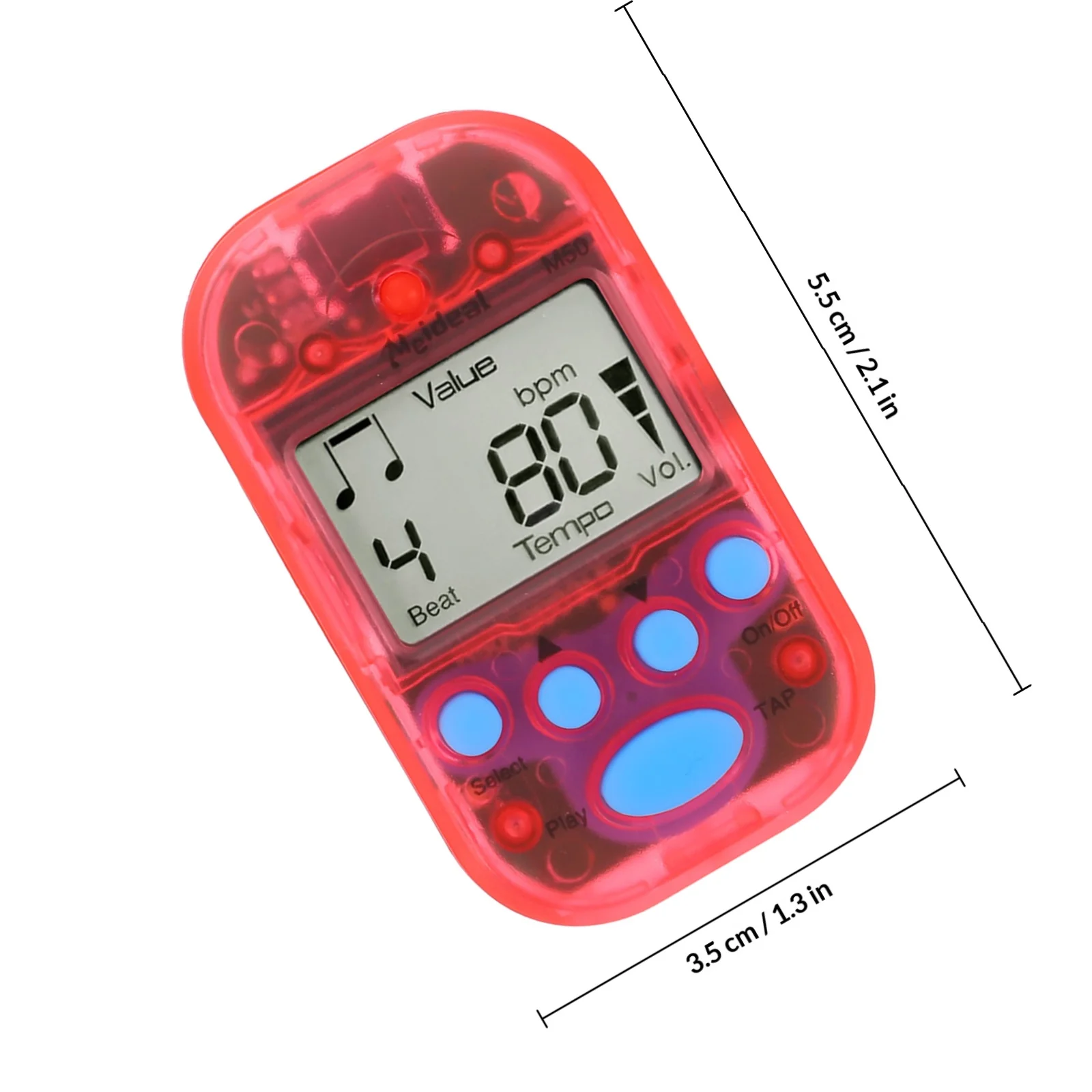 Metrónomo electrónico de diseño Simple, Control de ritmo preciso para guitarra, Piano, práctica de música, instrumento Musical práctico, 1 ud.