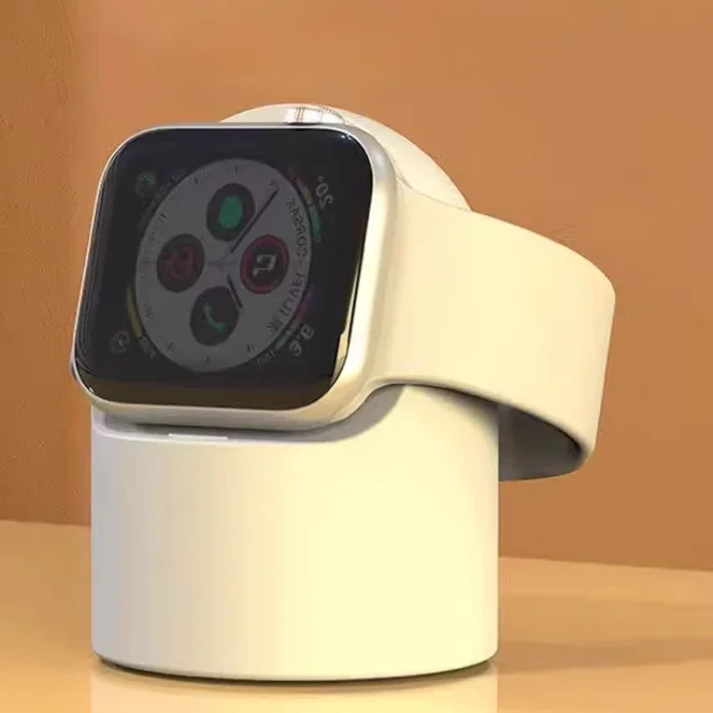 Ladeständer für Apple Watch Serie Ultra/8/SE2/7/6/SE/4/3 49 mm/45 mm/44 mm/42 mm/41 mm/40 mm/38 mm, langlebiger Silikon-Nachttischmodus