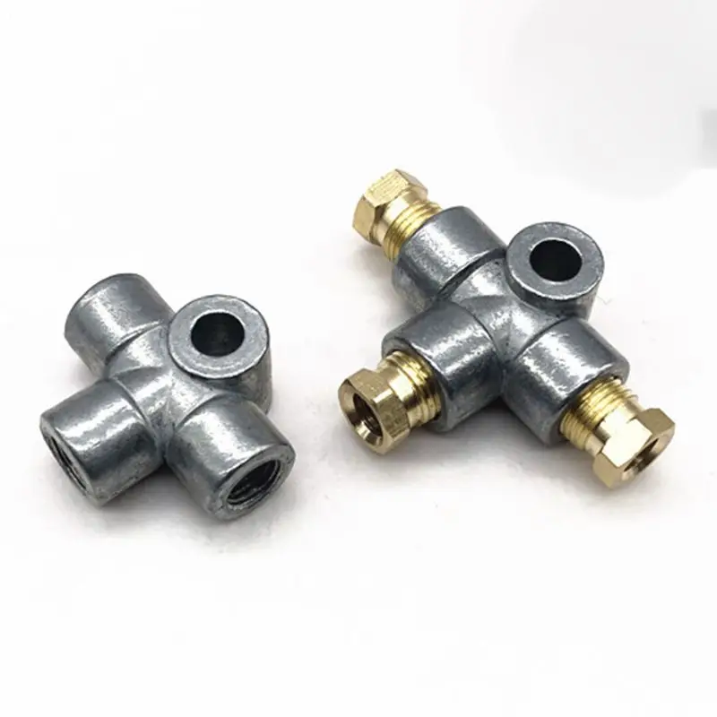 Hydraulic Brake Tee Connector 3 Way for T Piece Tee Brake Pipe With 3 Male Nuts Short Union Metric Brake Accessoires