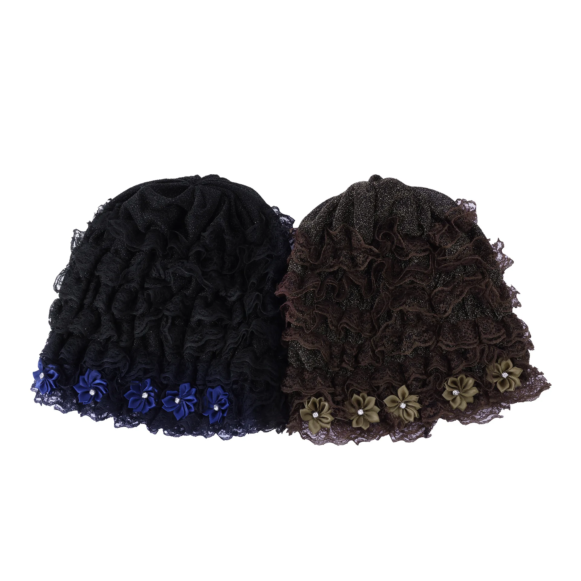 

Элегантные женские кружевные шапочки, дышащая шапка, эластичная модная сетчатая шапочка для красоты, бандана от выпадения волос, мусульманский хиджаб, цветочный чехол
