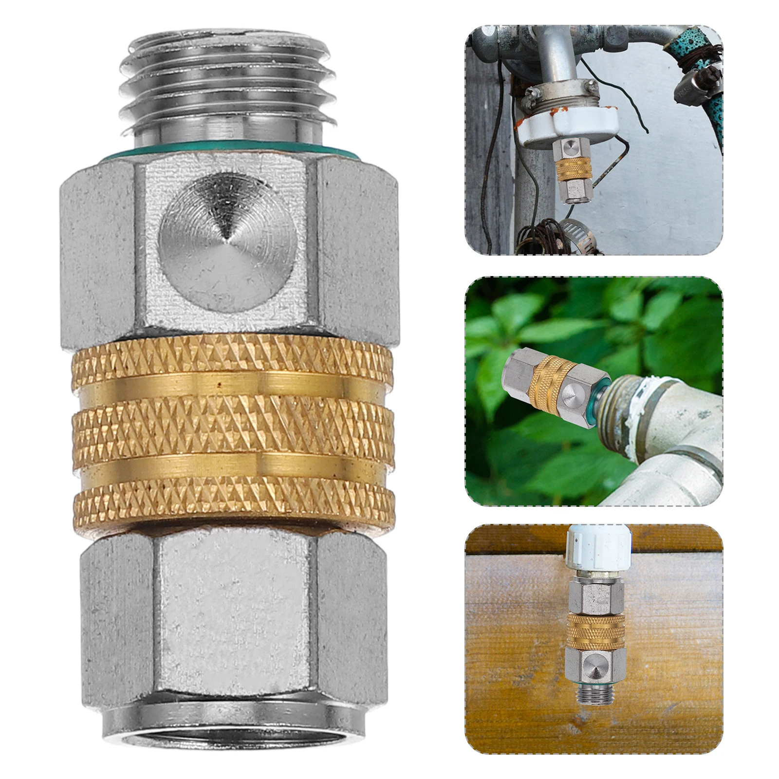 *1.5Mm Brass Pressure Washer Quick Connect Fitting 360 Degree Rotating High Pressure Hose Adapter Power Washer Accessories