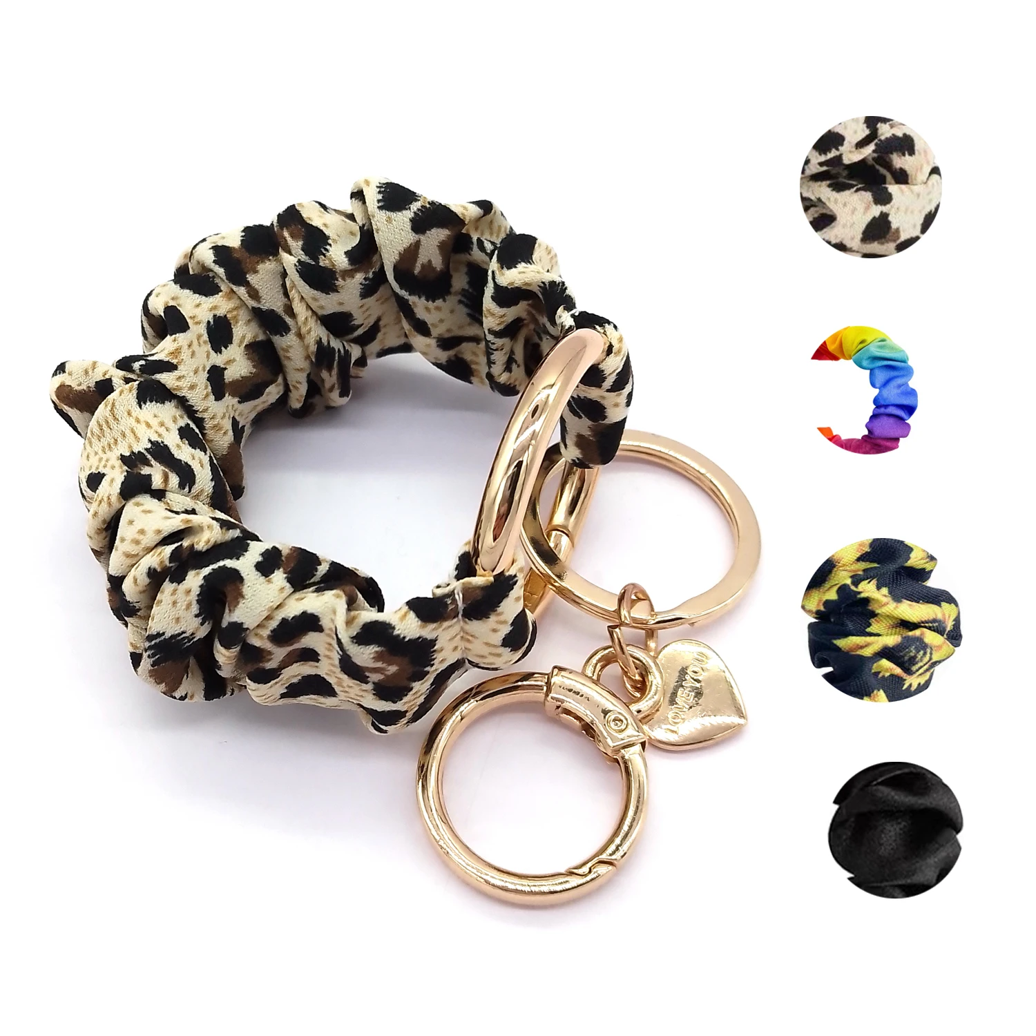 Wristlet Keychain Bracelet Women Stretchy Removable Key Chain Keyring