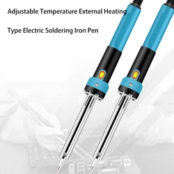 Adjustable Temperature External Heating Type Electric Soldering Iron Pen 30W 40W 60W Welding Solder Rework Repair Welding Tools