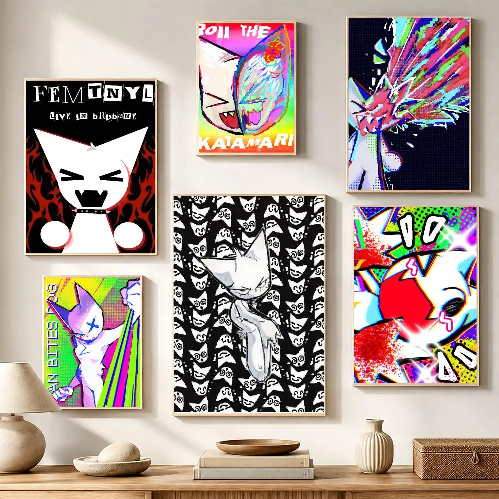 Music Electronic Femtanyl Poster High-definition waterproof stickers, suitable for home décor,holiday decorations