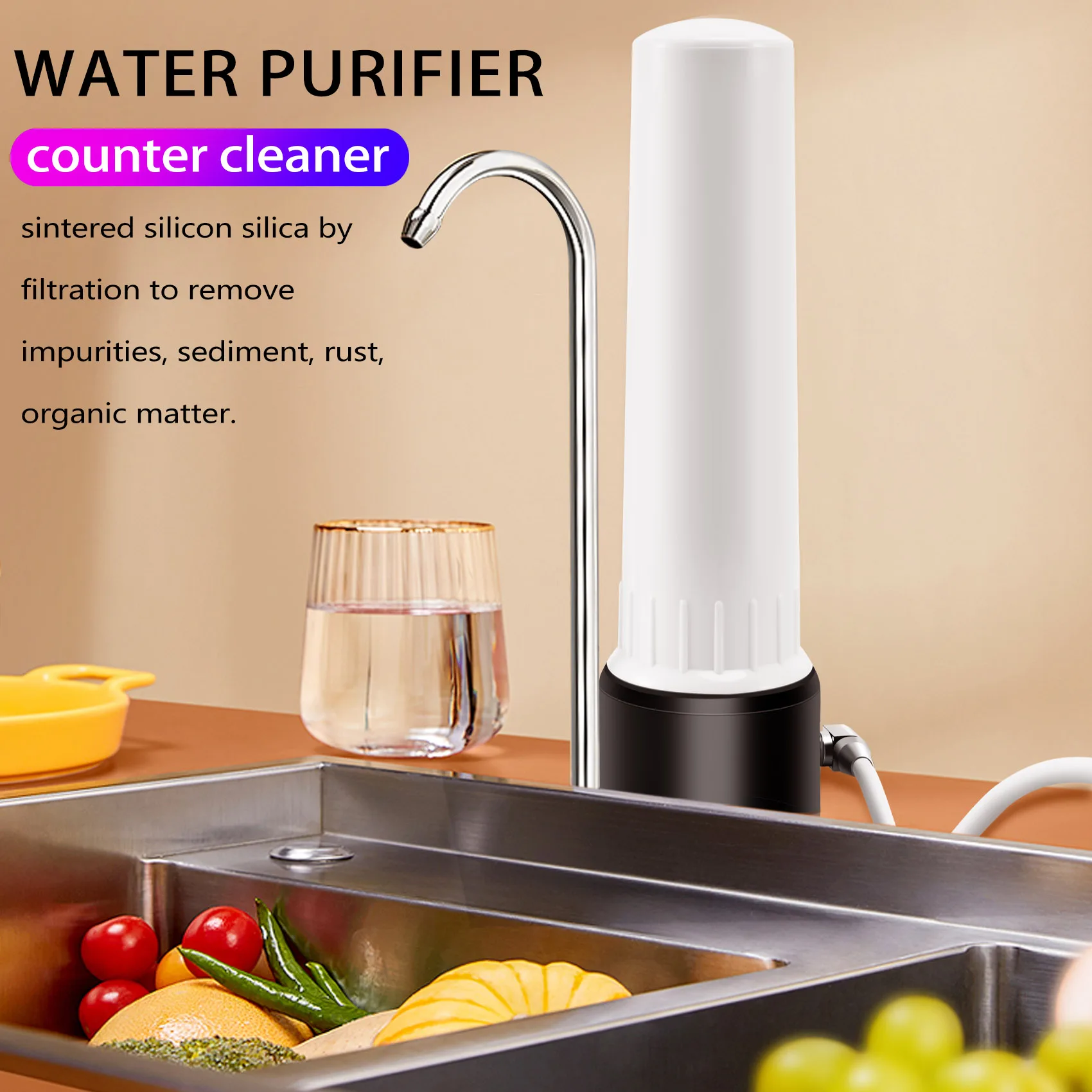 Luftreiniger Kalzium Sulfit Haushalt Küche Wasserfilter Desktop Wasserreiniger Alkalisches Wasser