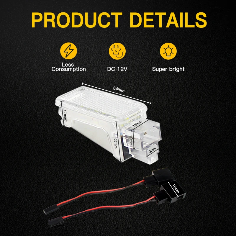 1PC/2PCS White Led … - image
