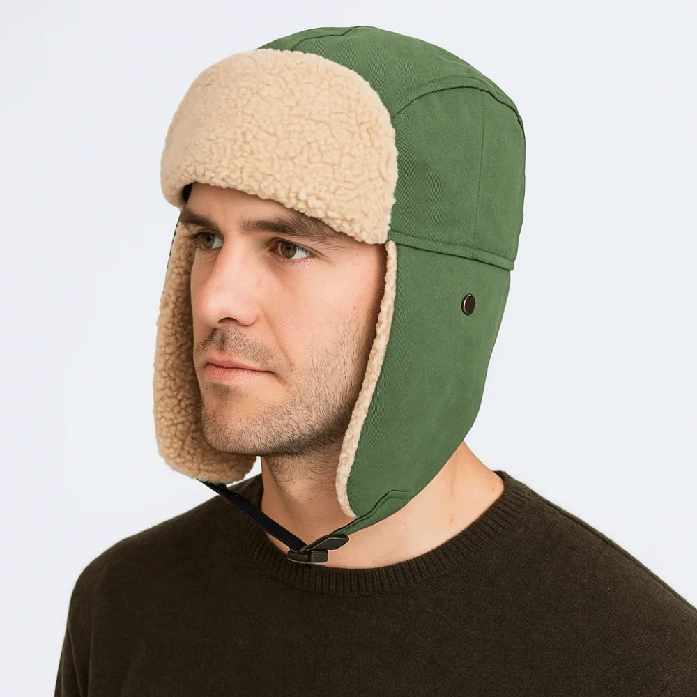 

Fashion Fleece Ear Protective Hat Windproof Thickened Earflap Hat Keep Warm Korean Style Lei Feng Cap Riding