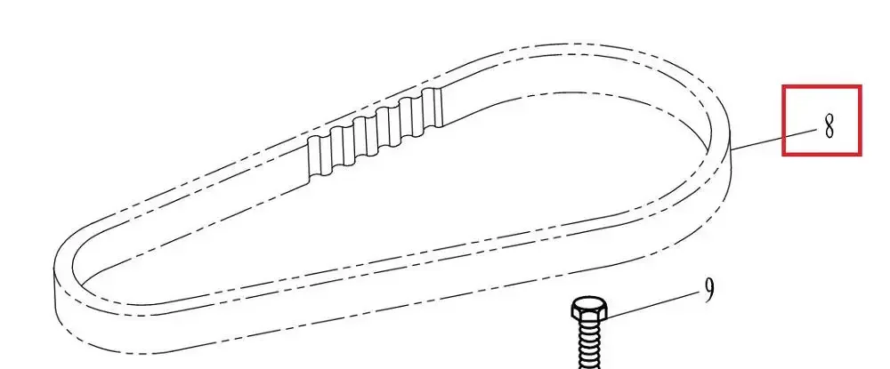 

Лодочный мотор 6AH-46241-00-00 18-15136 Ремень ГРМ для 4-тактного подвесного двигателя Yamaha F20 F15