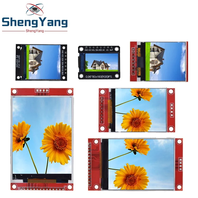 TFT Display 0.96/1.3/1.44/1.8/2.4/2.8/3.5 Inch TFT Full Color Screen LCD Module ST7735 ILI9341 Driver Interface SPI for Arduino