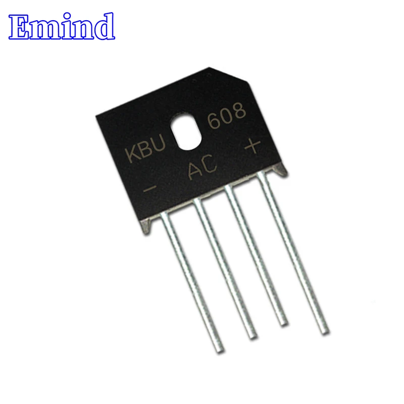 

5Pcs KBU608 Bridge Rectifier 6A/800V KBU6K Bridge Stack Cutable Foot KBU Footprint Flat Bridge