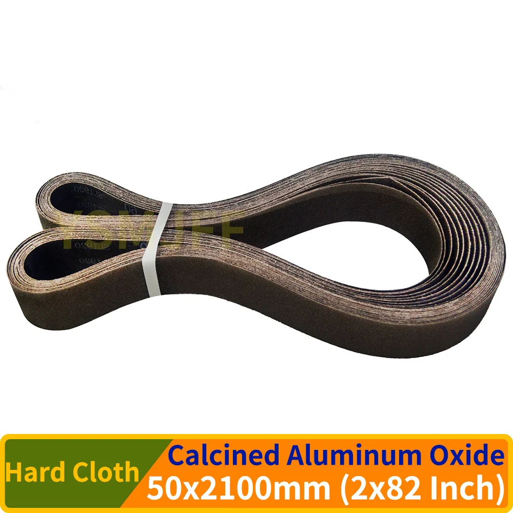 2100 x 50 mm Calcined Sanding Belts for Metal Polishing, 2