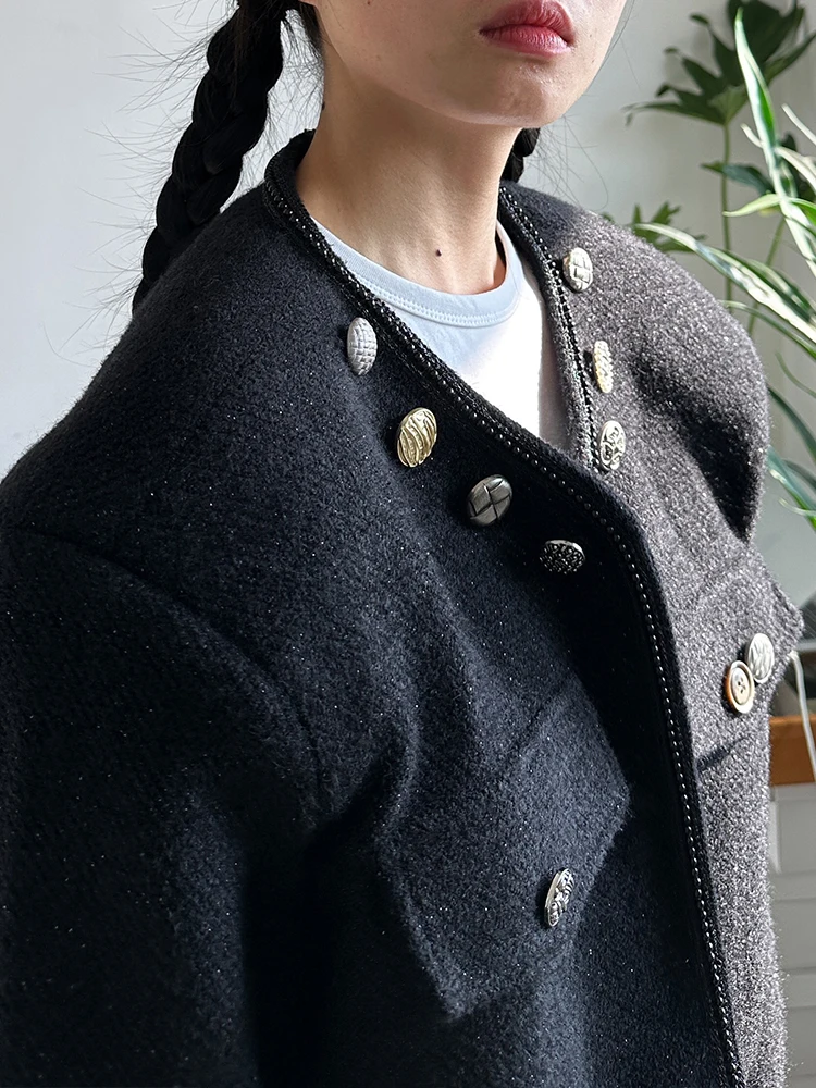 جاكيت قصير فضفاض عالي الجودة بتصميم وسادات الكتف للجنسين، نمط جديد للربيع، معطف عصري غير رسمي للرجال والنساء