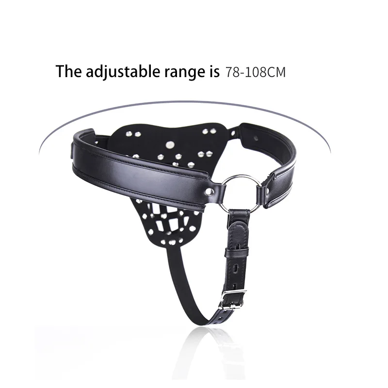 PU Leather Erotic Urethral Lock Male Chastity Cage Belt Device Pants Underwear Penis Rings BDSM Sex Toys for Men Adults Games