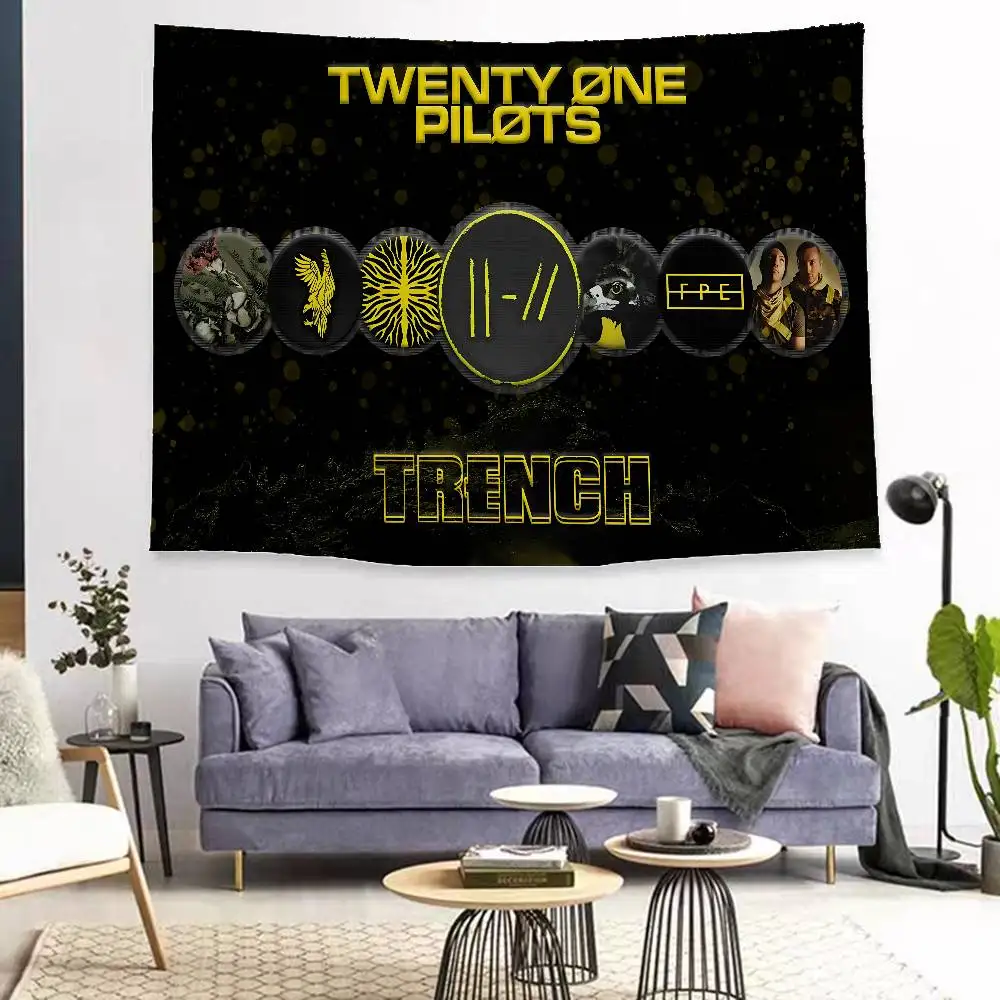 Band T-Twenty O-One P-Pilots Arazzo colorato da appendere alla parete Hippie economico da appendere alla parete Arazzi bohémien Mandala da appendere
