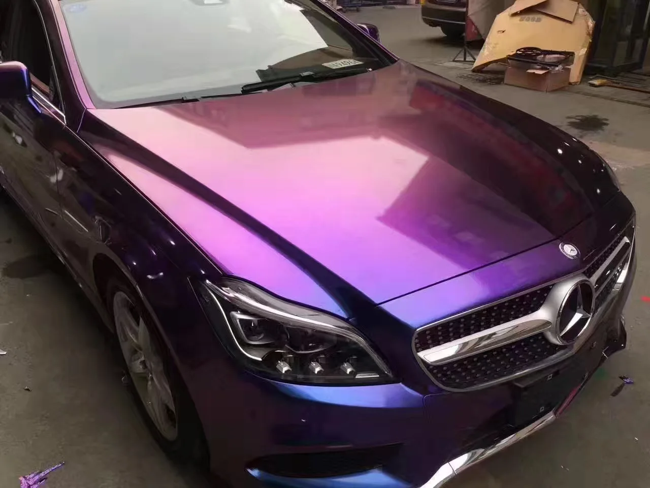 

Wrapmaster 5M/10M/18M PVC Color Shift Films Gloss Glitter Chameleon Purple to Red Auto Wrap Material