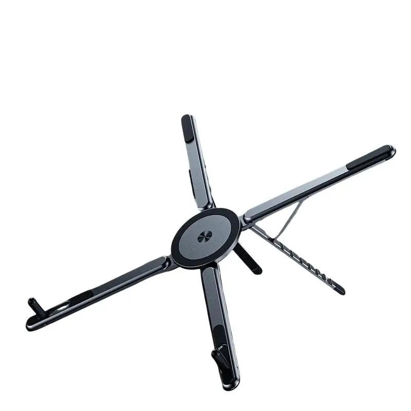 Plastic Phone Tablets Laptop Stand With Magnetic Base Foldable And 8-Position Height Adjustment For Pad And Phones Notebook