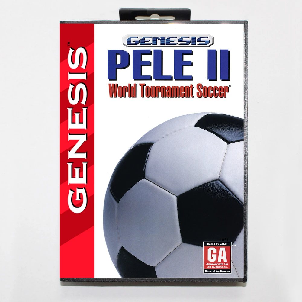 Cartouche de jeu Pele 2 MD avec boîte USA, Sega Megadrive 16 bits, système Genesis