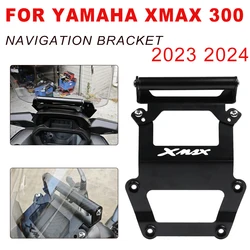 Mobile Phone Stand Holder Support GPS Mount Navigation Plate Bracket For YAMAHA XMAX300 XMAX X-MAX 300 2023 - 2024 Accessories