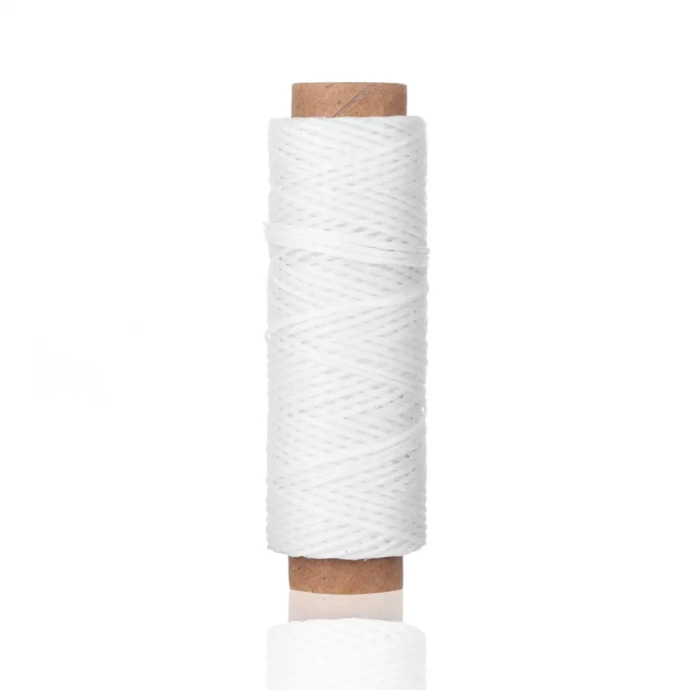 30m/Rolle Wachs faden Baumwoll schnur Schnur Hands tich faden für Leder Handwerk Werkzeug Material Zubehör – Detail 6