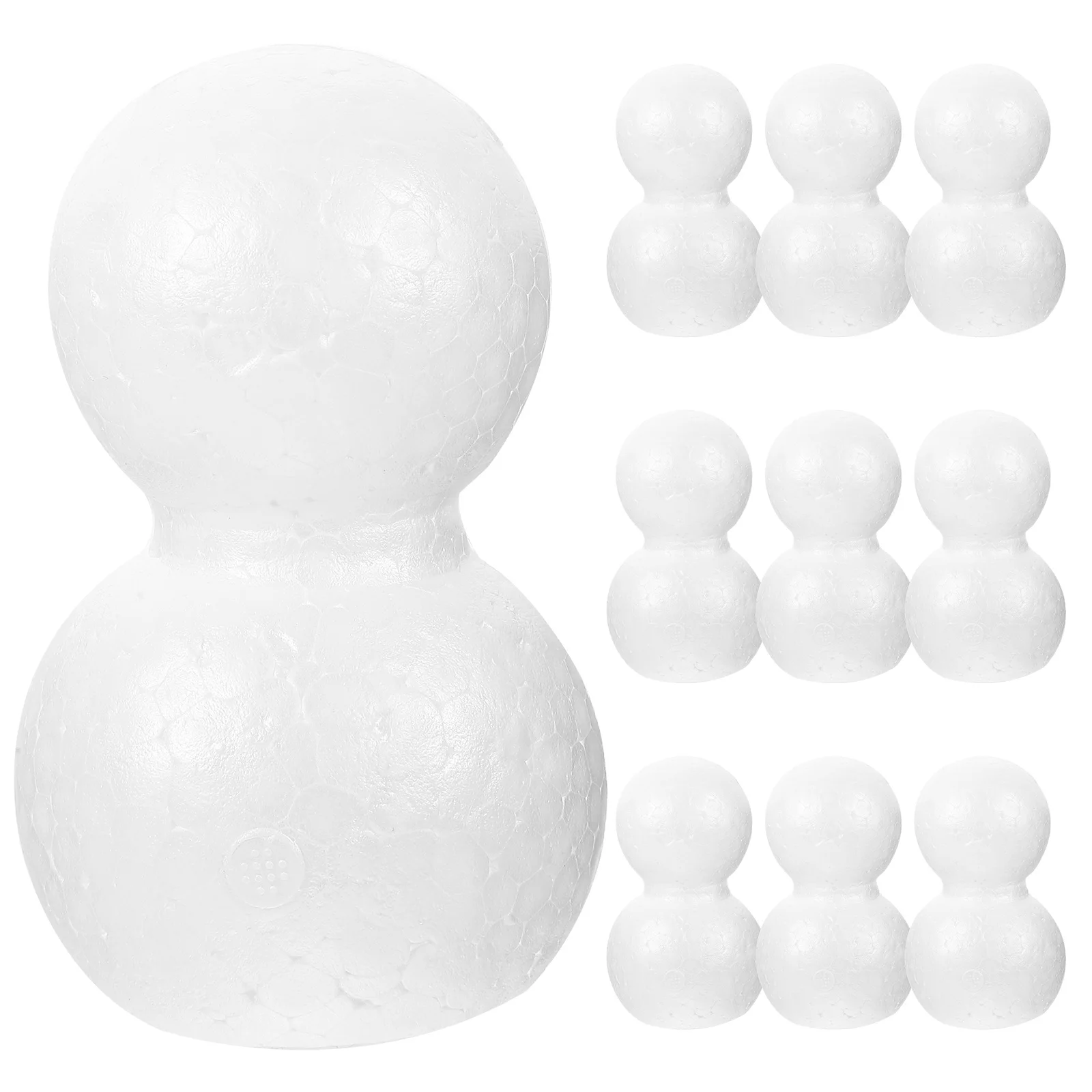 

10PCS Foam Snowman Models Funny Festival Snowman Shape Crafts Children DIY Material