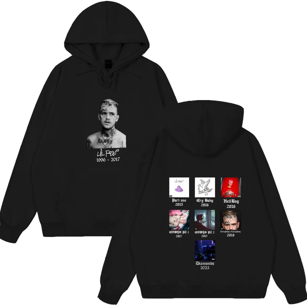 2025 مغني الراب ليل اللمحة غلاف الألبوم القمم خمر الهيب هوب الرجال النساء ملابس الشتاء الربيع نمط هوديس المتضخم زوجين الشارع الشهير