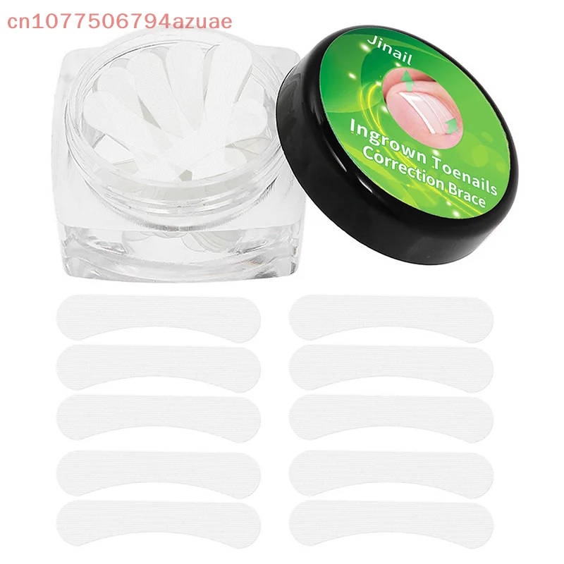 10Pcs Eingewachsene Zehennagel Korrektur Werkzeug Richt Clip Klammer Eingewachsene Zehennagel Behandlung Elastische Patch Aufkleber Pediküre Werkzeug