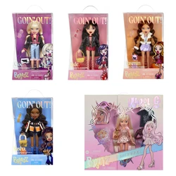 Bratz Goin Out Yasmin Jade Cloe Sasha Collectible Girl Fashion Doll with Outfit Purse Sunglasses and Brush Action Figure Toy 1pc