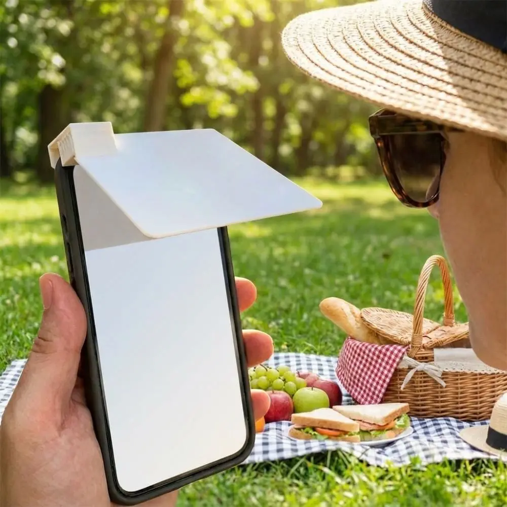 3D Printed Mobile Phone Sunshade Anti-Glare Adjustable Angle Cellphone Screen Hood Reduces Screen Glare Anti-UV