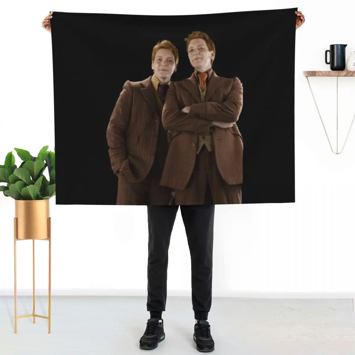 

Fred and George Weasley Throw Blanket Durable Warm Blanket for Daily Home Use
