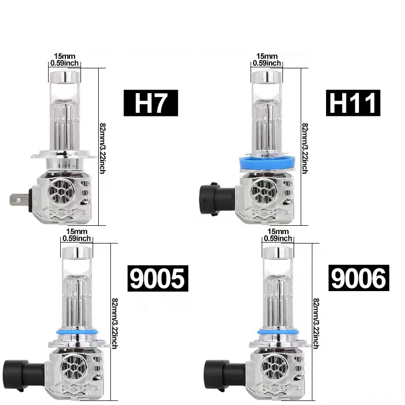 Y9Max Mini H7 LED Bulb Projector Lens H11 LED H8 H9 9005 HB3 9006 HB4 Automobles Mini Lenses Headlight Lamp 90W 12V Plug & Play