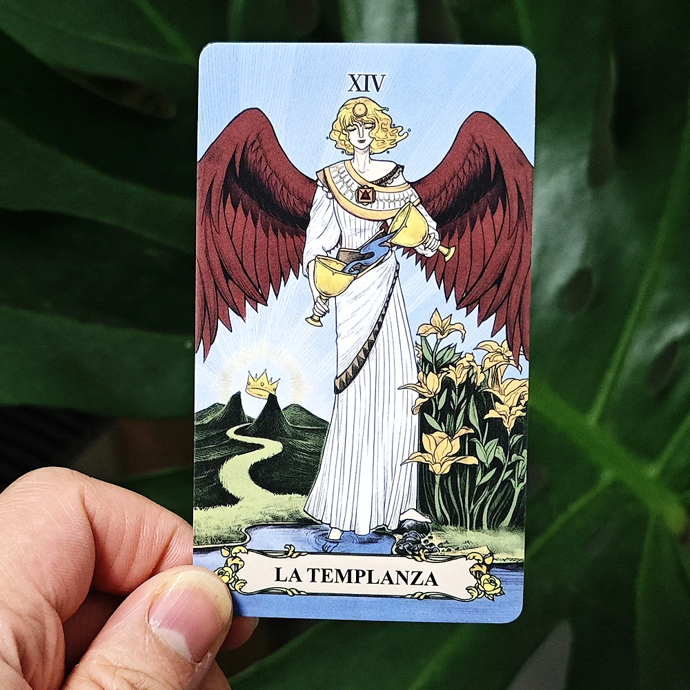 Dek Tarot Cermin Rahasia 78 Buah Kartu Tarot Modern dengan Energi Penyembuhan untuk Menerangi Bayangan Kehidupan dan Bahasa Spanyol Ringan 10.3*6Cm