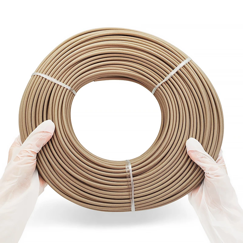 

HTG Fiberglass Tube Cable Sleeve Soft Chemical Fiber Glass Wire Alkali Free Fiber Braided Insulation Against Electric 2.5~30mm