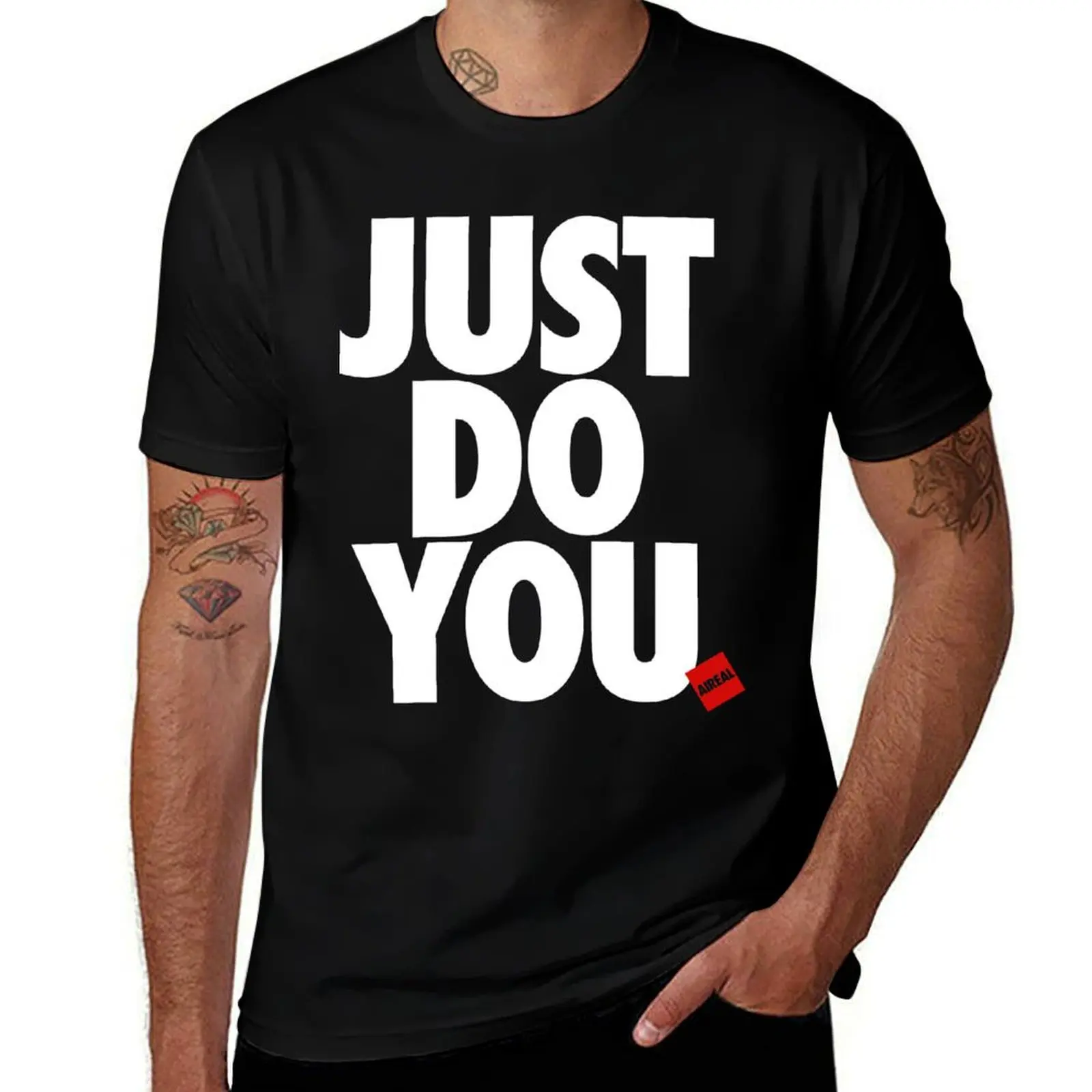 JUST DO YOU by AiReal Apparel T-Shirt Casual All Match Tee Shirt for Men T-Shirt