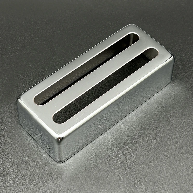 6 Stück Zweilinige/II-Style Messing 68*29mm Pickup-Abdeckungen/Deckel/Gehäuse/Oberteil für E-Gitarre/Metallgitarre Humbucker-Abdeckungen Chrom