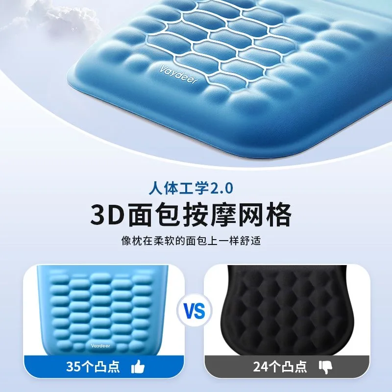 Mouse pad integrated mouse wrist guard pad, memory cotton office handrest, mouse pad, ergonomic palm rest
