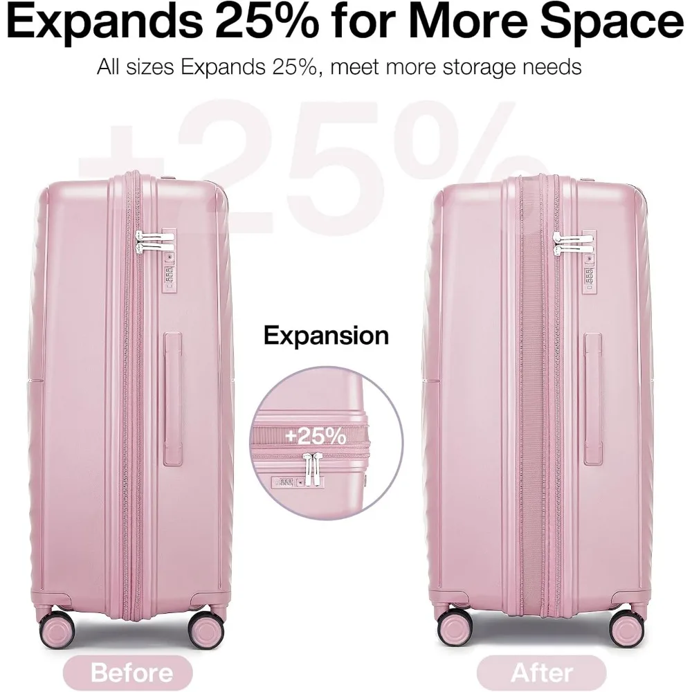 Maleta de mano liviana expandible de 20 pulgadas con ruedas, aprobada por aerolínea, 22x14x9, equipaje de viaje S