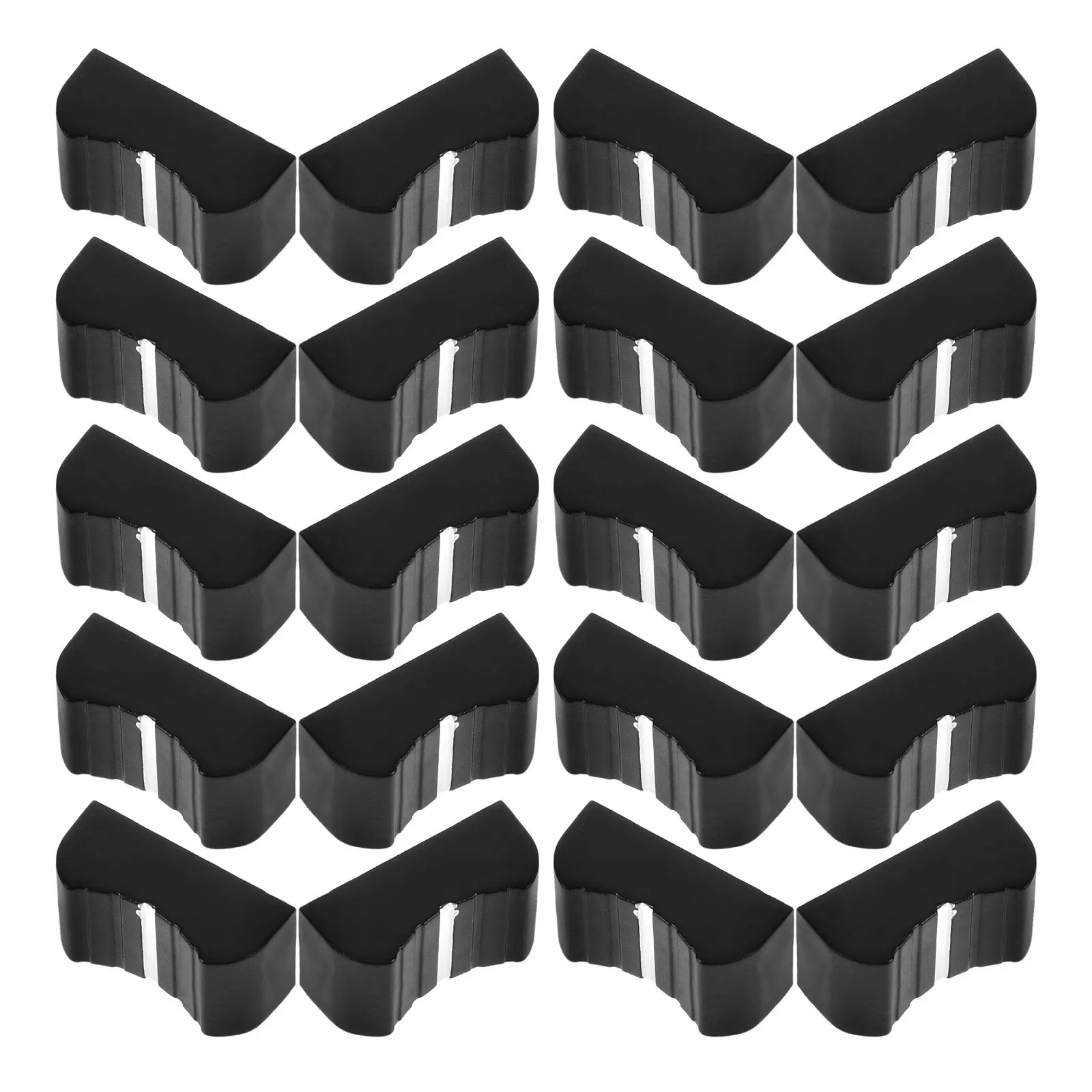 20Pcs Plastic Slider Caps for Mixer Console Straight Slide Potentiometers Fader Cap Replacement Knobs Audio Dj Equipment