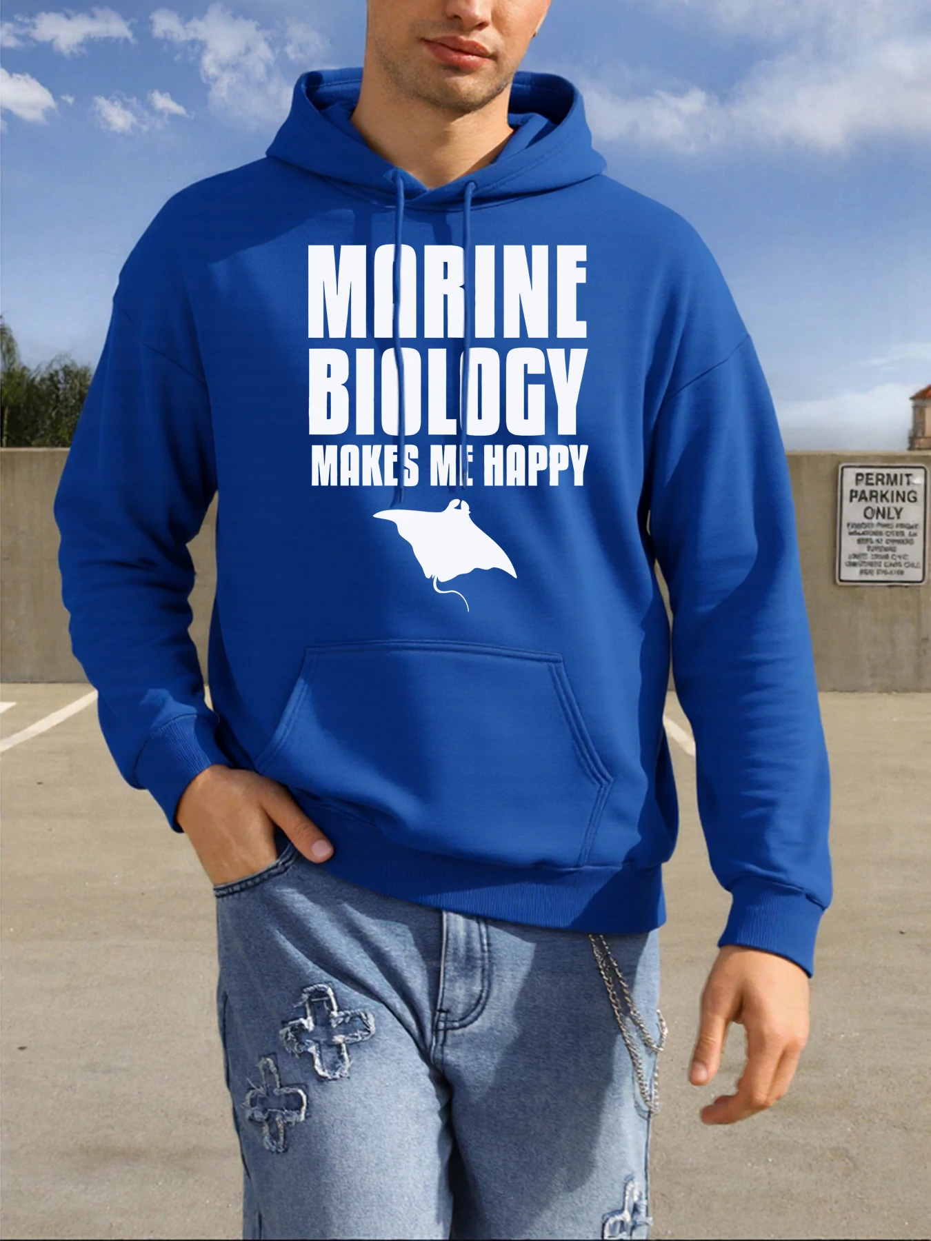 الأحياء البحرية تجعلني سعيدا طباعة هودي الرجال عادية كل مباراة هوديي العصرية الصوف الملابس الخريف للجنسين خمر فضفاض