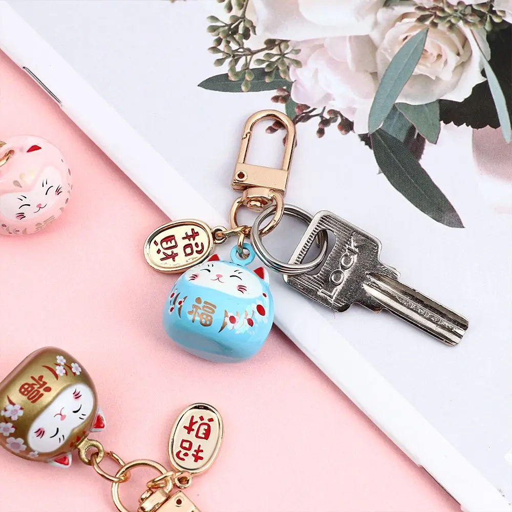Fashion Ornaments Bag Charm Japanese Cute Cartoon Keychain Lucky Cat    Keyring