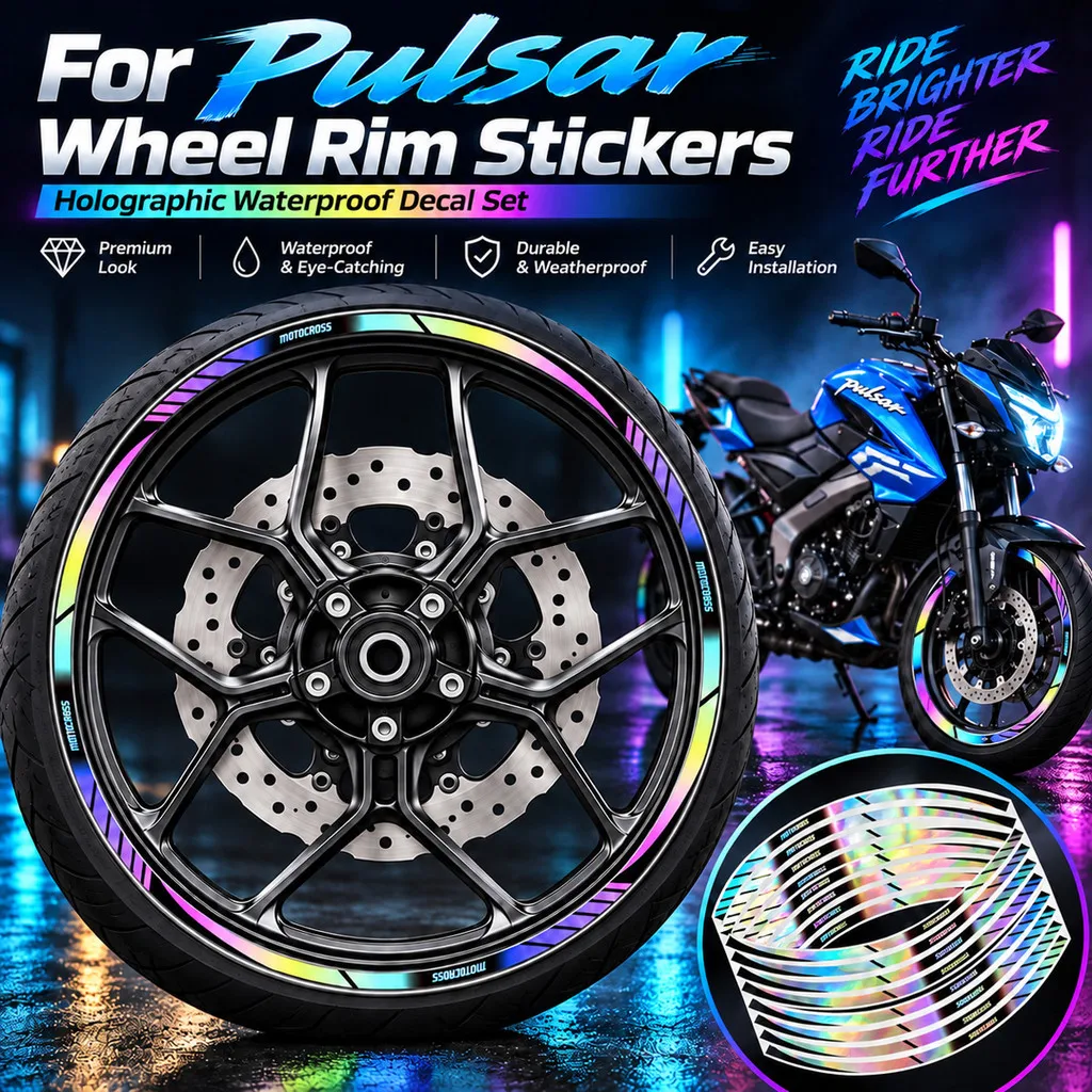 For Pulsar NS125 NS 200 400 17 Inch Motorcycle Waterproof Wheel Hub Stickers Racing Moto Rim Inner Stripe Tape Decal Accessories