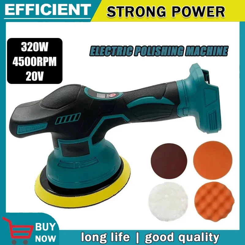 

Fit Makita Cordless Car Polisher Machine 8 Gears Electric Waxing Repairing Wireless Buffing Polisher 18V-20V