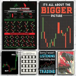 Stock Market Art Bull Bear Trading Stock Forex Chart Trading Chart Poster Canvas Painting Wall Prints Picture Office Home Decor