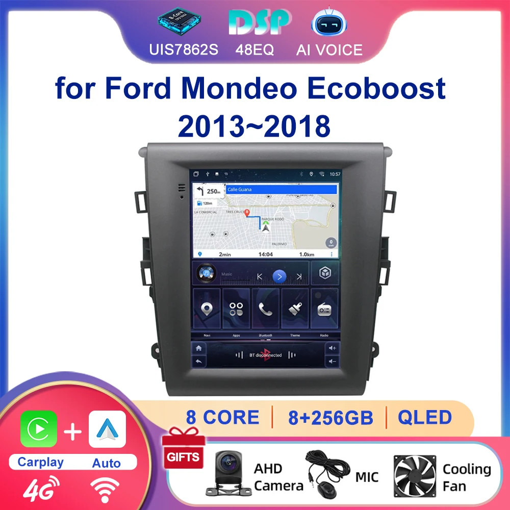 9.7'' 4G WIF Android Touch Screen Autoradio GPS Navigation Stereo Radio Car Multimedia Player for Ford Mondeo Ecoboost 2013~2018