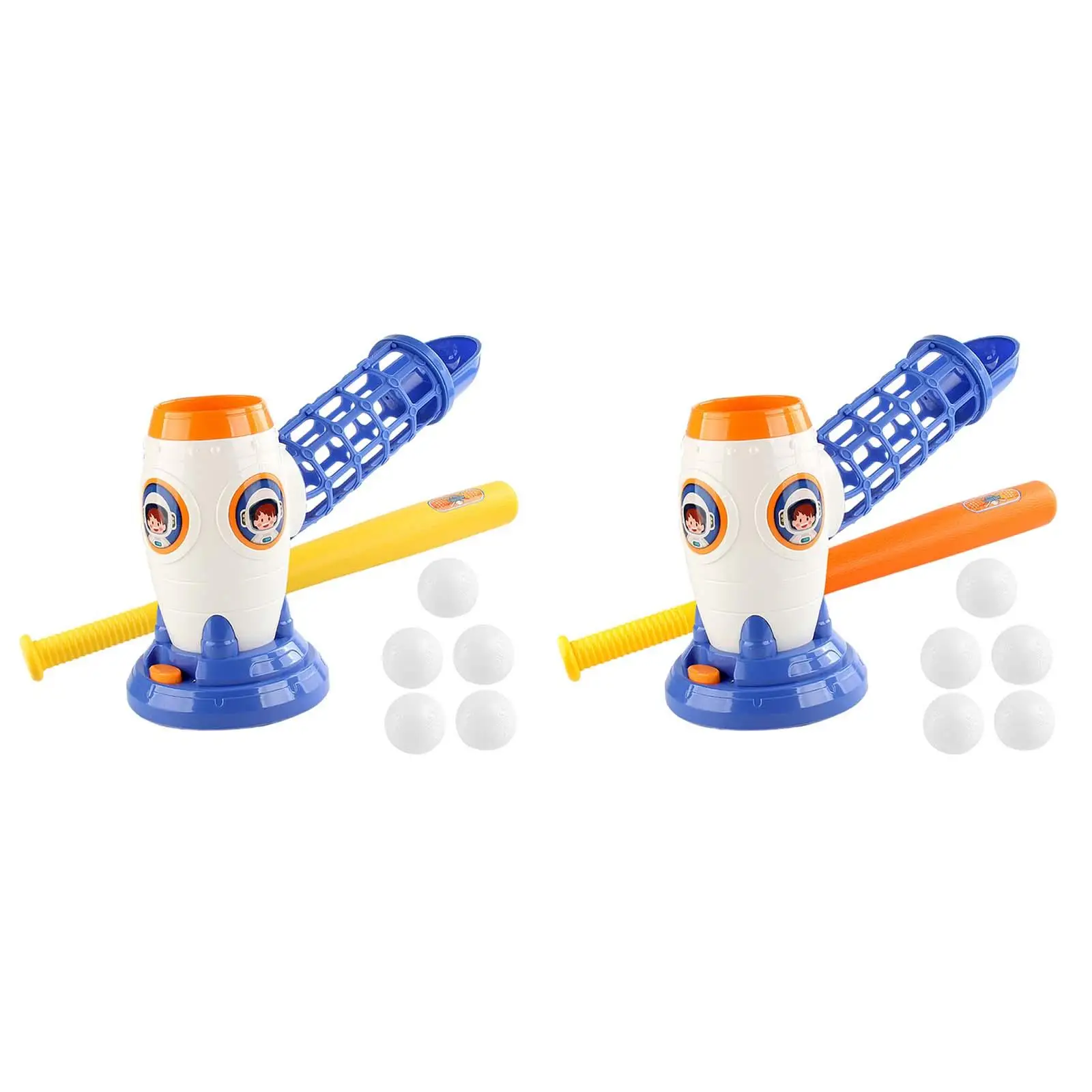 

Kids Baseball Pitching Machine with Baseballs Cartoon Baseball Launcher for Kids Birthday Gifts Children Backyard Entertainment