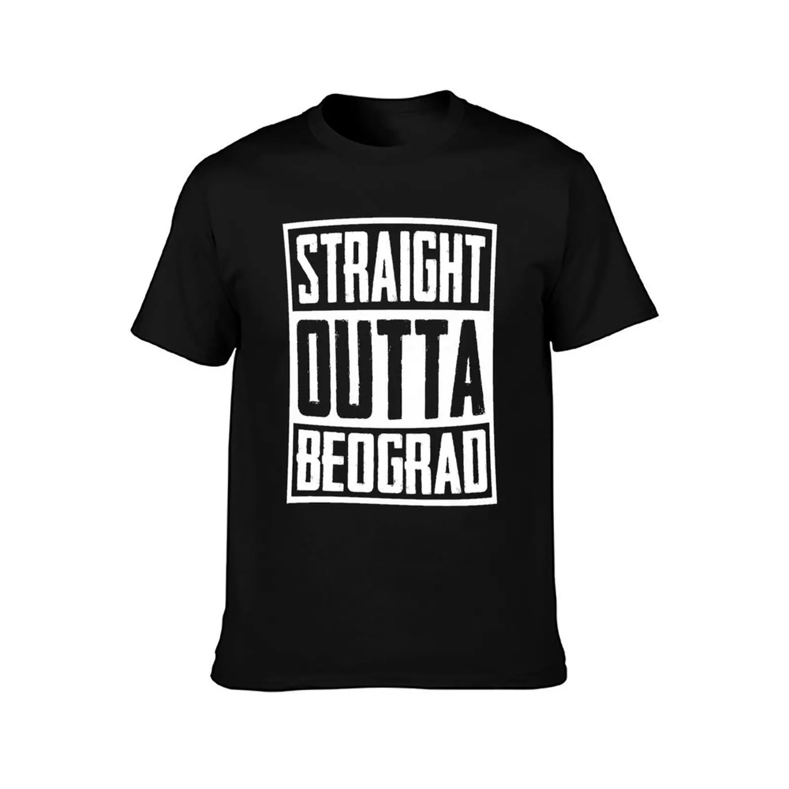Straight Outta Beograd Srbija T-Shirt, Summer Casual Cotton Tee, Oversized Streetwear Tops, Vintage Graphic Print, 100% Cotton