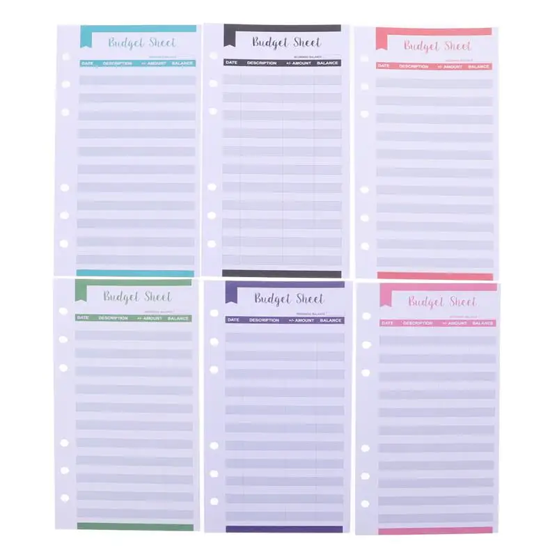 

20PCS Expense Tracker Budget Sheets Money Organizer For Cash Ledger Book Double-Sided Writing Use With Cash Envelope